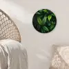 Bladeren - Regendruppels - Licht - Groen Wandcirkel plexiglas klein -sfeer5