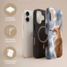Vos - Sneeuwval - Portret - Winter - Sfeervol Toughcase MagSafe Apple iPhone 17 klein -USP_Lagen_DE
