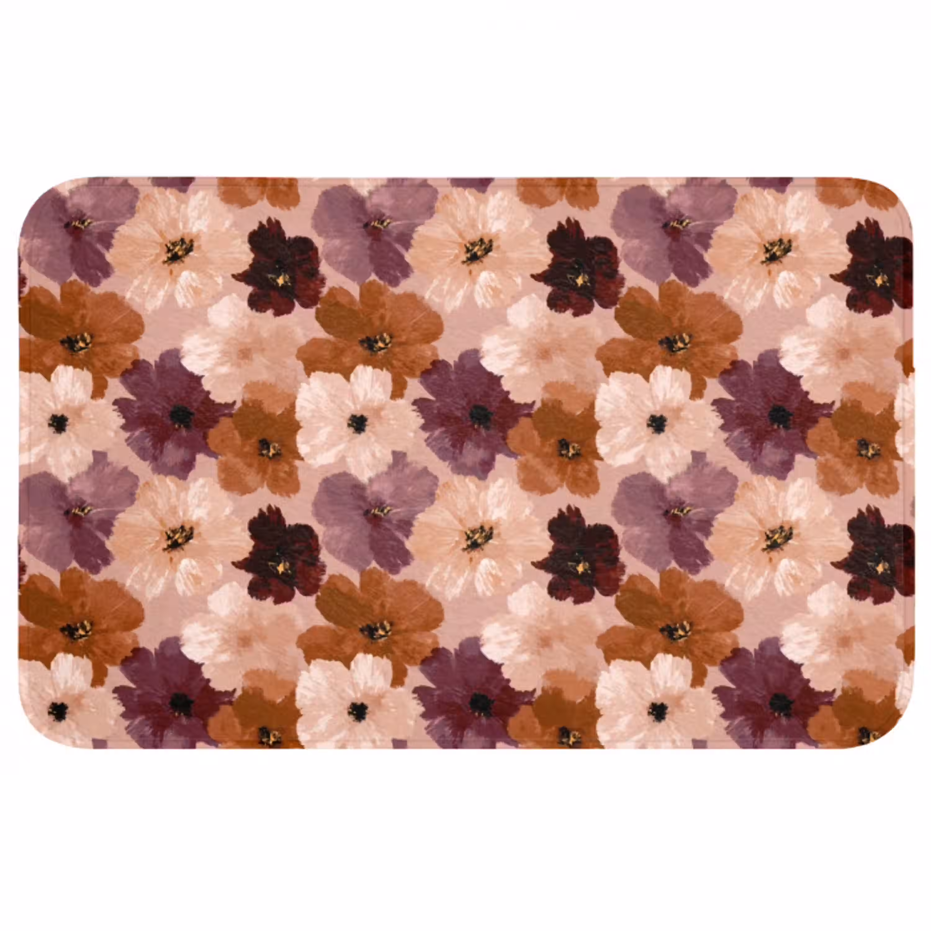 Bloemen - Abstract - Aardetinten Badmat middel 997 -3d