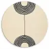 Geometrische bogen - Minimalistisch - Symmetrisch Wandcirkel kunststof plaat 5mm dik klein -3d