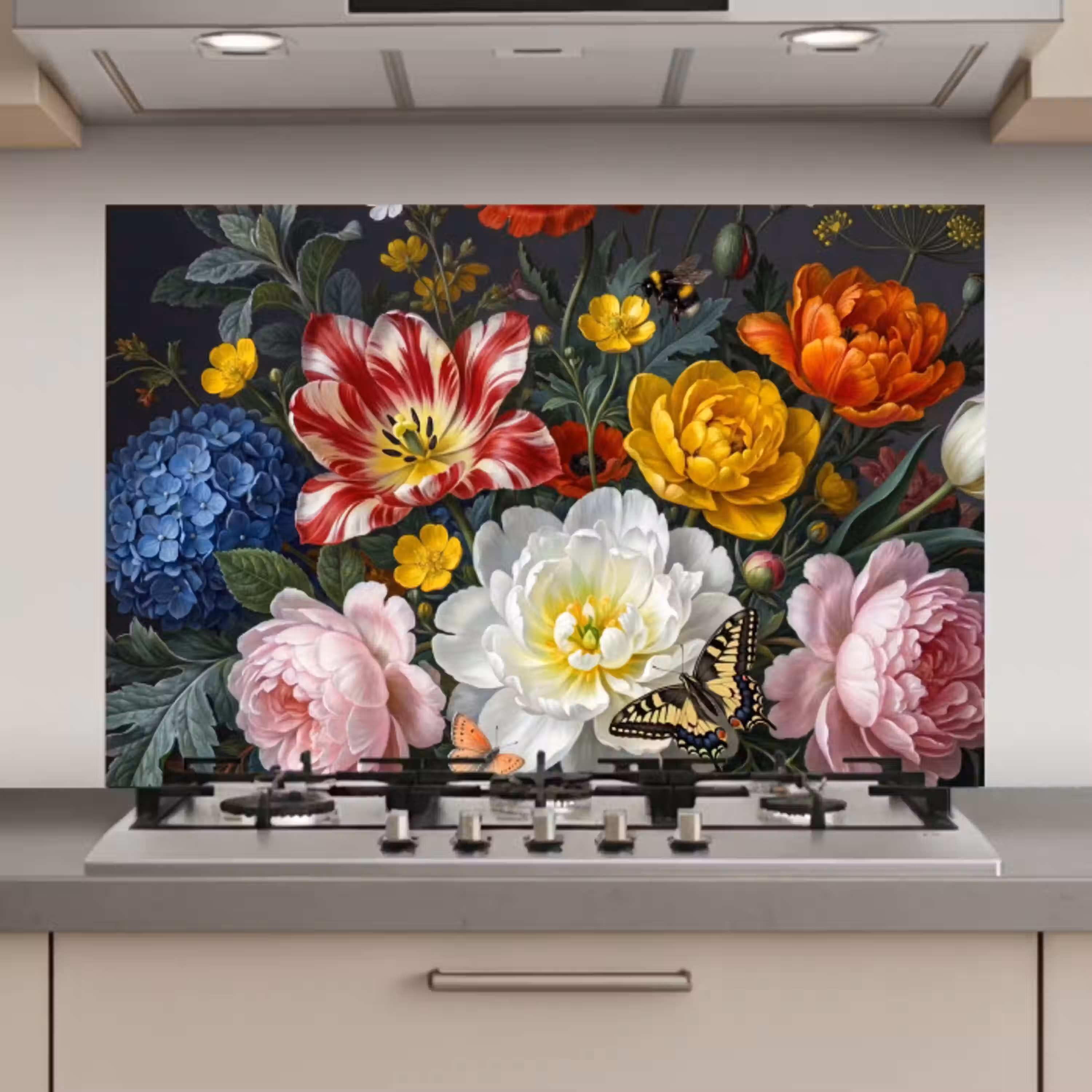 Bloemen - Boeket - Klassiek - Kleurrijk - Natuur keuken achterwand spatscherm klein -3d_website