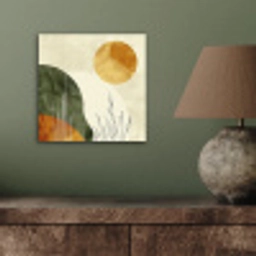 Abstract - Landschap - Zon - Kunst aluminium wit klein -sfeer2