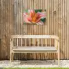 Lelie - Close up - Lichtroze Tuinposter op houten frame 2 cm dik klein -sfeer4