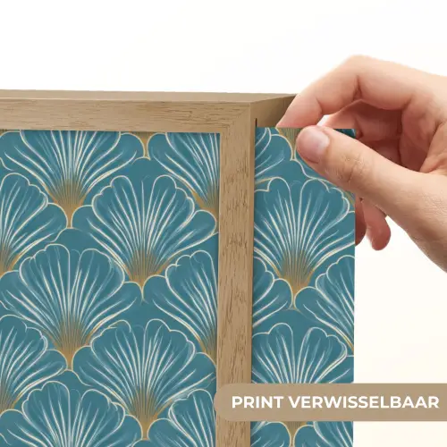 Symmetrisch - Patroon - Blauw Light Box met batterij (Wandlamp) middel 907 -USP_websiteprintNL