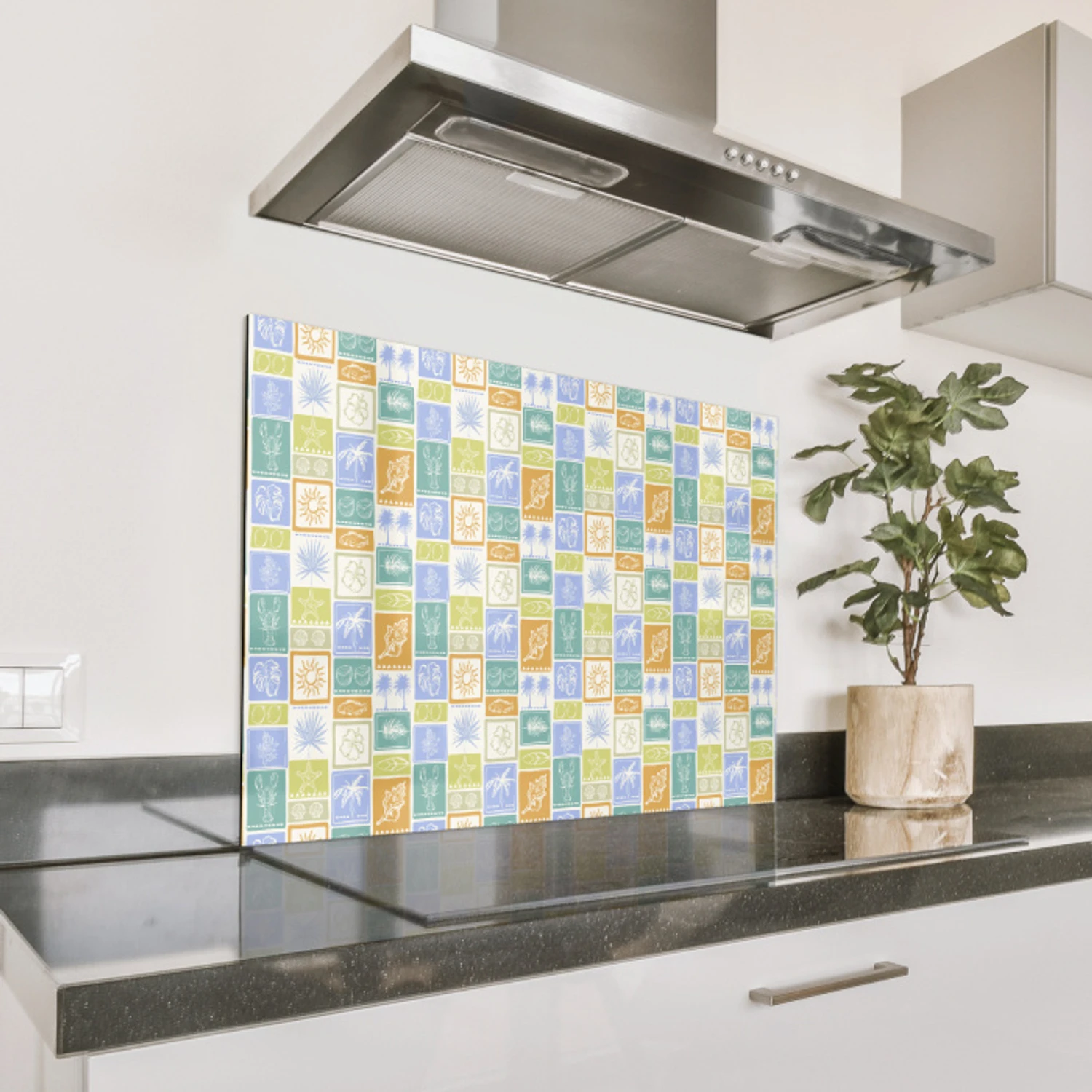 Nostalgisch - Kust - Zee  - Zon - Strand - Multi Spatscherm Aluminium middel 423 -zzproduct_nieuw