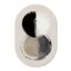 Cirkels - Strepen - Minimalistisch - Zwart Wandcirkel Ovaal Forex klein -3d