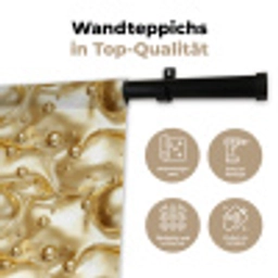 Vloeibaar - Druppels - Goud Wandkleed katoen klein 269 -tsfeer2_DE