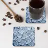 Ijsblokjes - Water - Blauw onderzetter kurk middel -sfeer2
