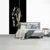 Vis - Zwart - Goud - Tekst fotobehang vinyl groot -slaapkamer