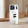 Bladeren - Zwart - Lotusbloem - Minimalitisch Telefoonhoesje iPhone 17 Pro Max klein -sfeer2