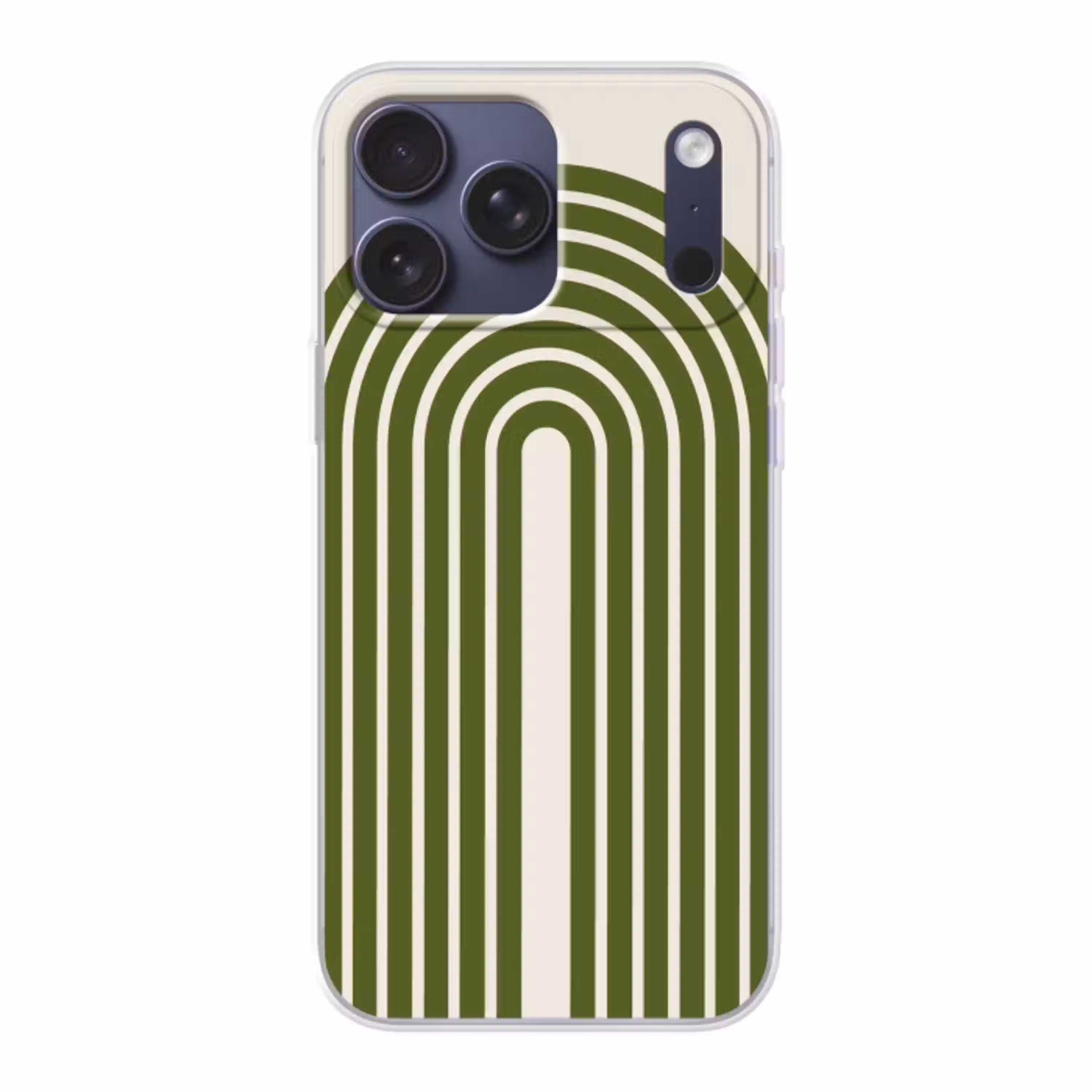 Abstract - Bogen - Modern - Groen - Kunst Telefoonhoesje iPhone 17 Pro Max klein -3d