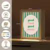 Gestreept - Quote - Ovaal - Roze Light Box met kabel (Wandlamp) klein -USP_websiteoverzichtNL