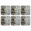 Anker - Hout - Schelpen - Zand onderzetter kurk middel -3d