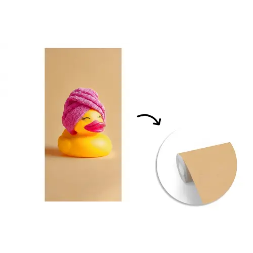 Badeend - Handdoek - Kleurrijk fotobehang vinyl groot -3d