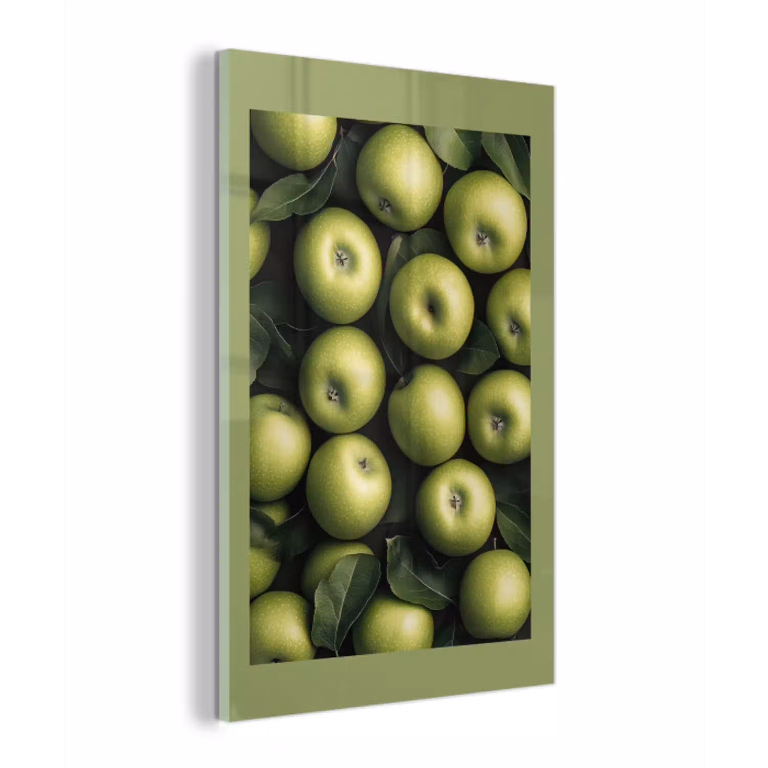 Appels - Groen - bladeren plexiglas 5mm klein -z3d