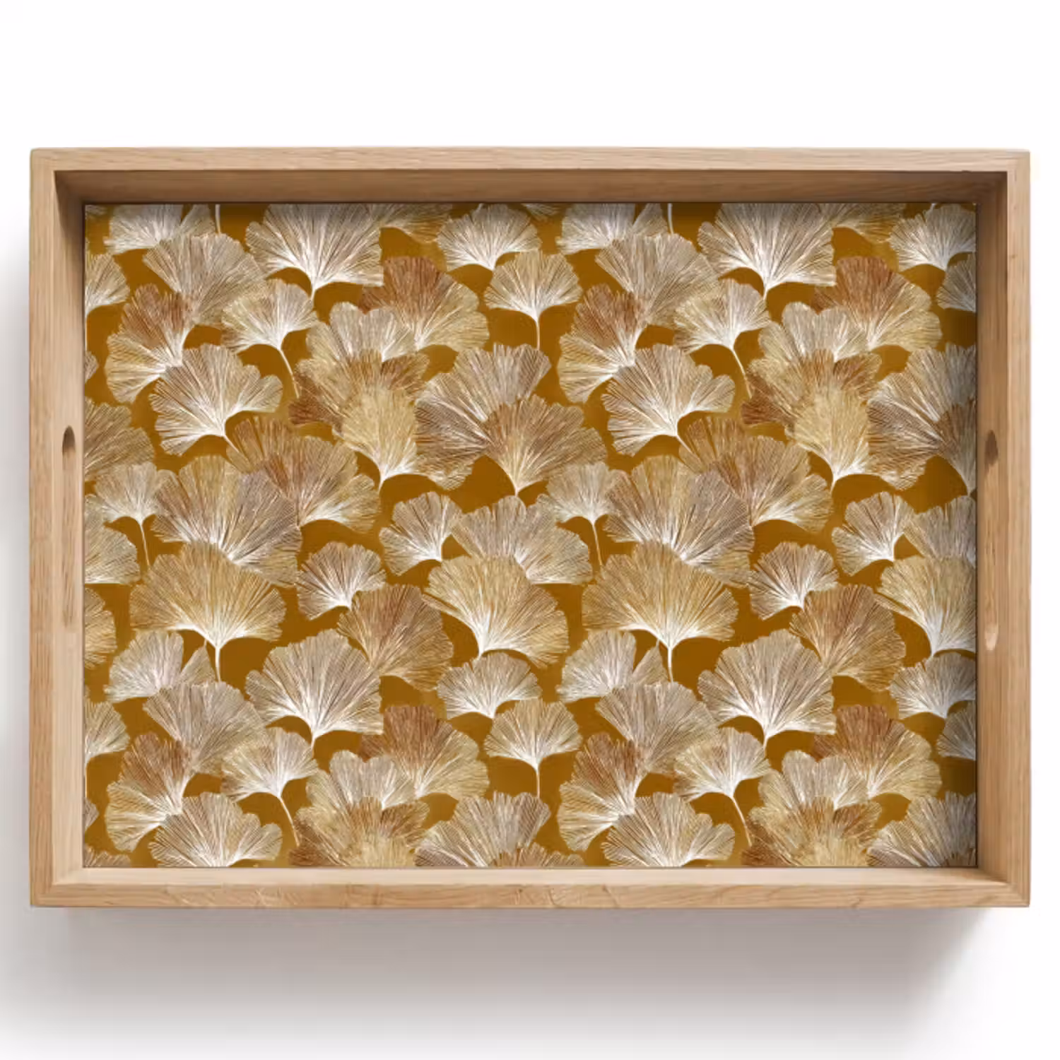 Tablett - Ginkgo - Blätter - Gold