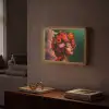 Vrouw - Drankenfruit - Rozen Light Box met batterij (Wandlamp) middel -sfeer1