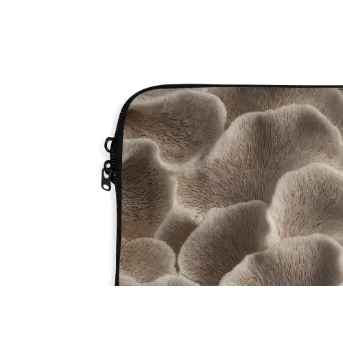 Waaiervorm - Beige - Vezel textuur laptophoes neopreen klein 279 -detail