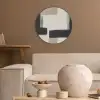 Zwart - Abstract - Japandi Akoestische PET Vilt - Rond klein -sfeer1