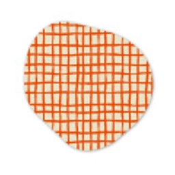 Patroon - Lijnen - Oranje Wandcirkel Organisch Aluminium middel 851 -3d