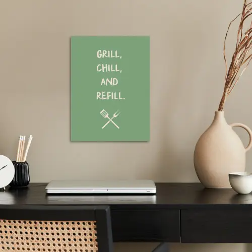 Grill - Groen - Zomer - Quote poster papier klein -sfeer1