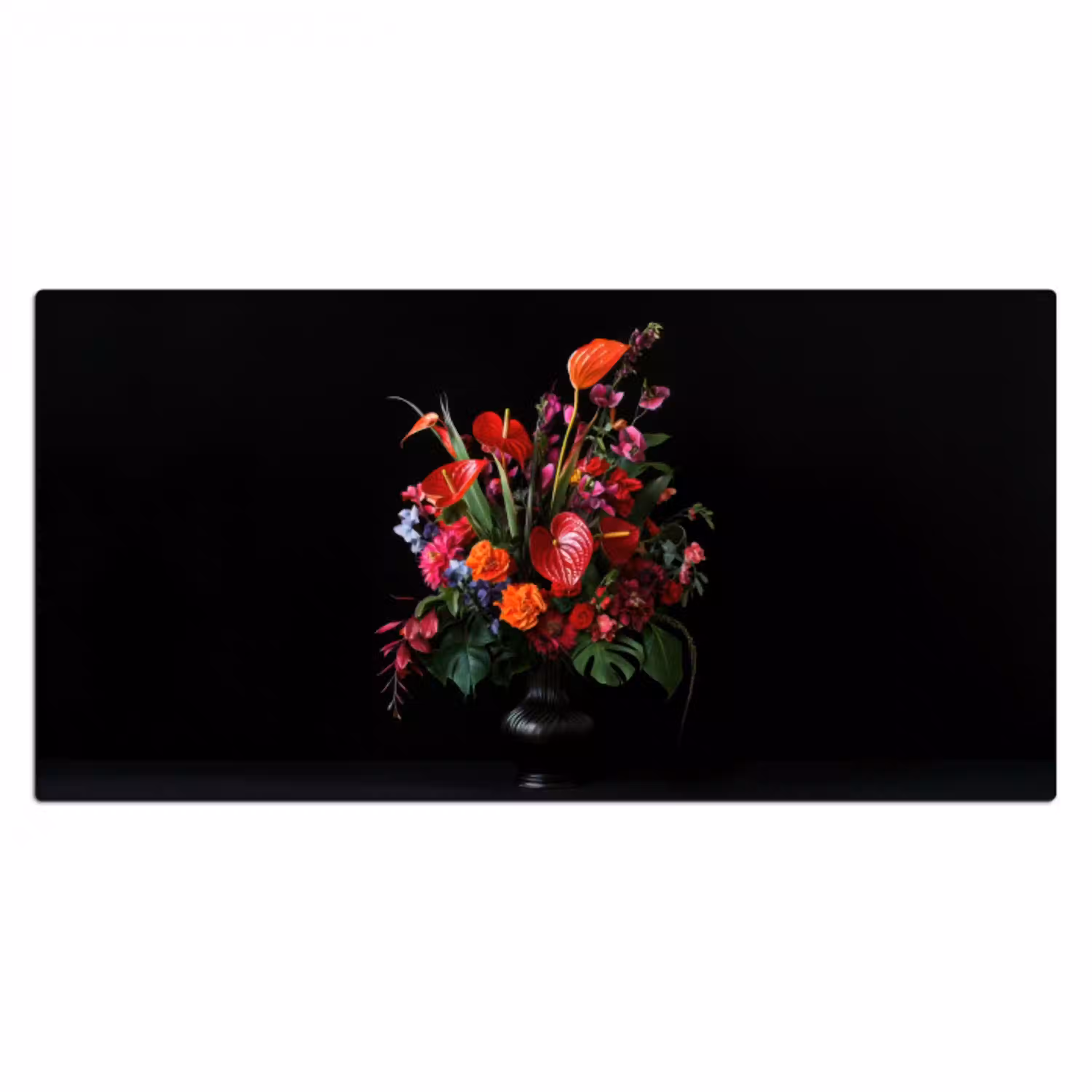 Bloemen - Boeket - Sierlijk Muismat XXL klein -3d_leeg