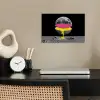 Maan - Geel - Roze - Zwart poster papier klein -sfeer1