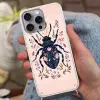 Donkerblauw - Kever - Bloemtakken - Sierlijk Hoesje iPhone 16 Pro Max met koord klein -sfeer3
