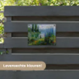 Bloemen - Meer - Bergen - Groen tuinposter los doek klein -sfeer3