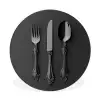 Bestek - Zwart Wandcirkel aluminium klein -3d