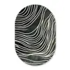 Lijnen - Patroon - Abstract - Wit Wandcirkel Ovaal Forex klein -3d