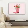 Cowboylaarzen - Roze - Boeket - Bloemen canvas 2cm klein -sfeer6