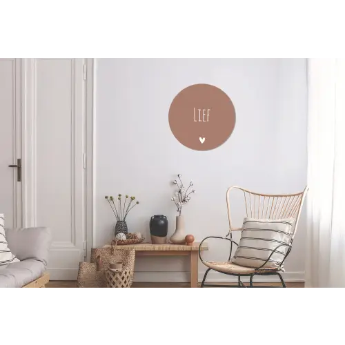 Spreuken - Lief - Quotes Wandcirkel aluminium klein -woonkamer