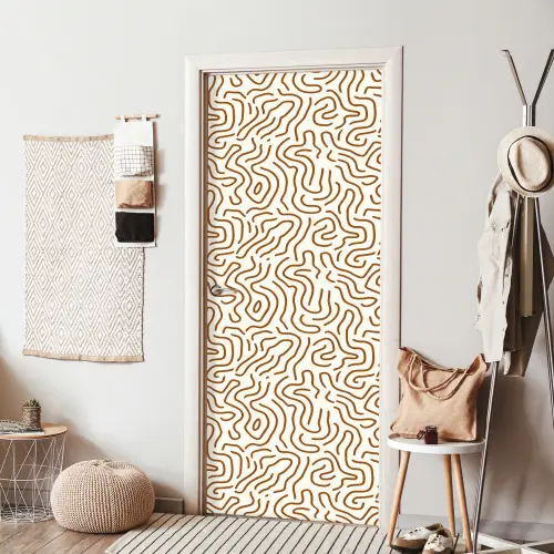 Minimalistisch - Patroon - Terracotta deurposter klein 289 -sfeer6