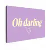 Oh darling - Hart - Paars canvas 2cm klein -z3d