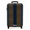 Bruin-blauw slangenhuid met symmetrische schubstructuur NBS - Handbagage koffer - Volwassenen Unisex middel -productfoto_recht