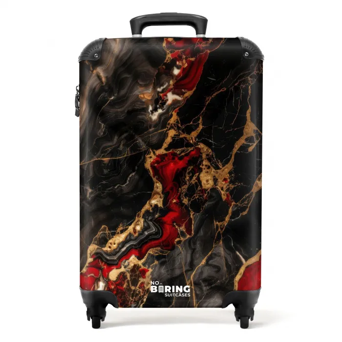 Marmer - Vuur en Goud in Marmer NBS - Handbagage koffer - Kinderen Unisex middel -productfoto_recht