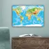 Wereldkaart - Atlas - Kleuren - Kids - Jongens - Meisjes canvas 2cm klein -sfeer4