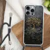 Bladeren - Goud - Boom - Rots Hoesje iPhone 16 Pro Max met koord klein -sfeer4
