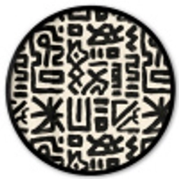 Geometrisch - Figuren - Zwart Fotolijst rond zonder passe partout klein 856 -3d