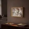 Grijs - Goud - Marmer - Marmerlook Light Box met batterij (Wandlamp) middel -sfeer1