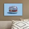 Glitters - Hamburger - Blauw canvas 2cm klein -sfeer3