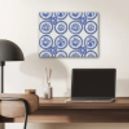Cirkels - Bloemen - Blauw PET vilt klein 837 -sfeer5