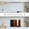 Hout - Planken - Donker - Warm keuken achterwand spatscherm klein -voor_na_NL