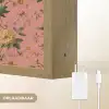 Klassiek - Botanisch - Roze Light Box met batterij (Wandlamp) middel 907 -USP_websiteoplaadbaarNL