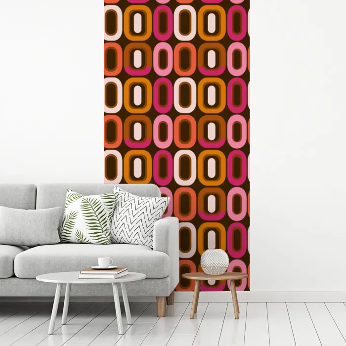 Modern - Retro - Kleurrijk fotobehang vinyl groot 64 -woonkamer