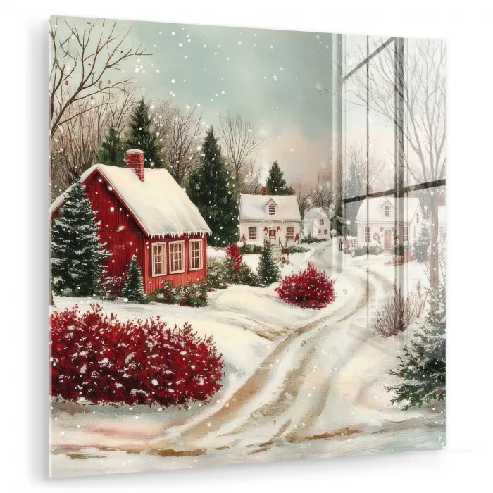 Kerstsfeer - Landelijk - Rood plexiglas 5mm klein -zzzproduct_nieuw
