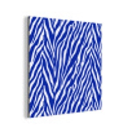 Zebra - Patroon - Kobalt - Blauw aluminium wit klein 46 -3d