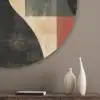 Zijaanzicht - Vrouw - Vormen Akoestische PET Vilt - Rond klein -sfeer5_closeup