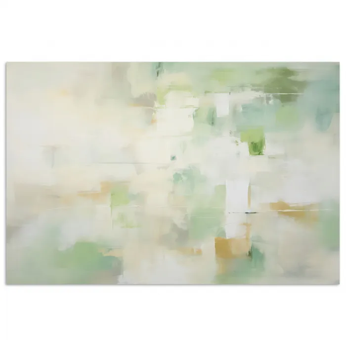 Abstract - Kunst - Wit - Groen - Modern poster papier klein -3d